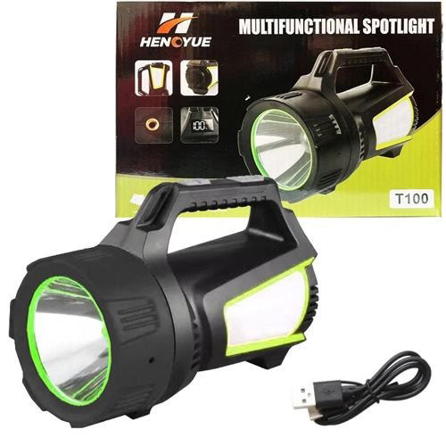 Ліхтар кемпінг переносний T100A-10W+2COB з бічними LED white/red/blue, Акумуляторна лампа для кемпінгу - Зображення 4