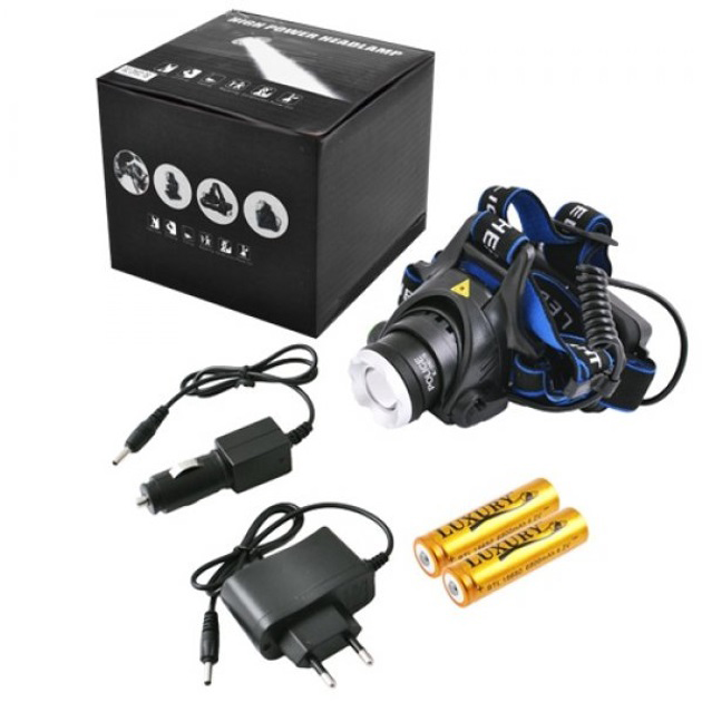 Ліхтар налобний Police BL-6699 (204C), Налобний ліхтарик bailong, Налобний ліхтарик з usb зарядкою - Зображення 4