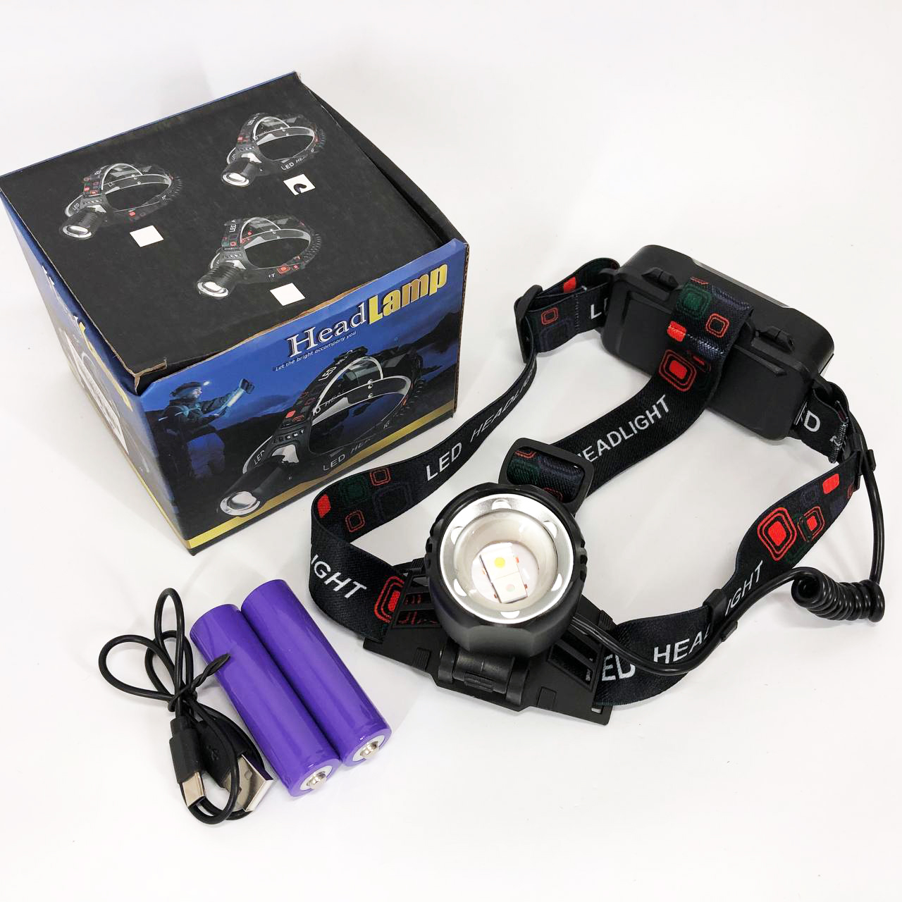 Ліхтар налобний PLD-T115-2PM10-TG (white+blue), Ліхтар акумуляторний для риболовлі, водонепроникний - Зображення 7