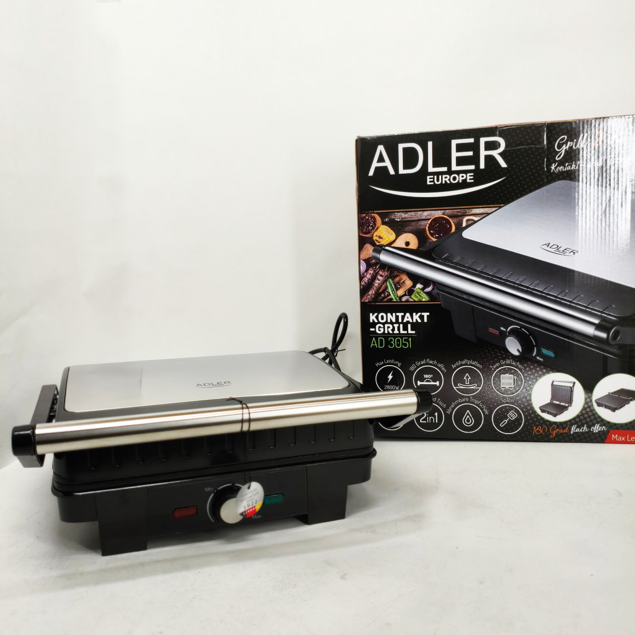 Електричний гриль Adler AD 3051 XL контактний 2800Вт - Зображення 6