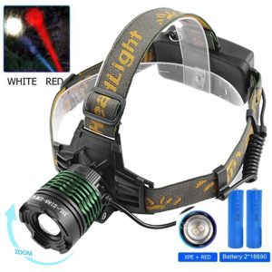 Акумуляторний ліхтар налобний Police 2188 2XPE (white+red)