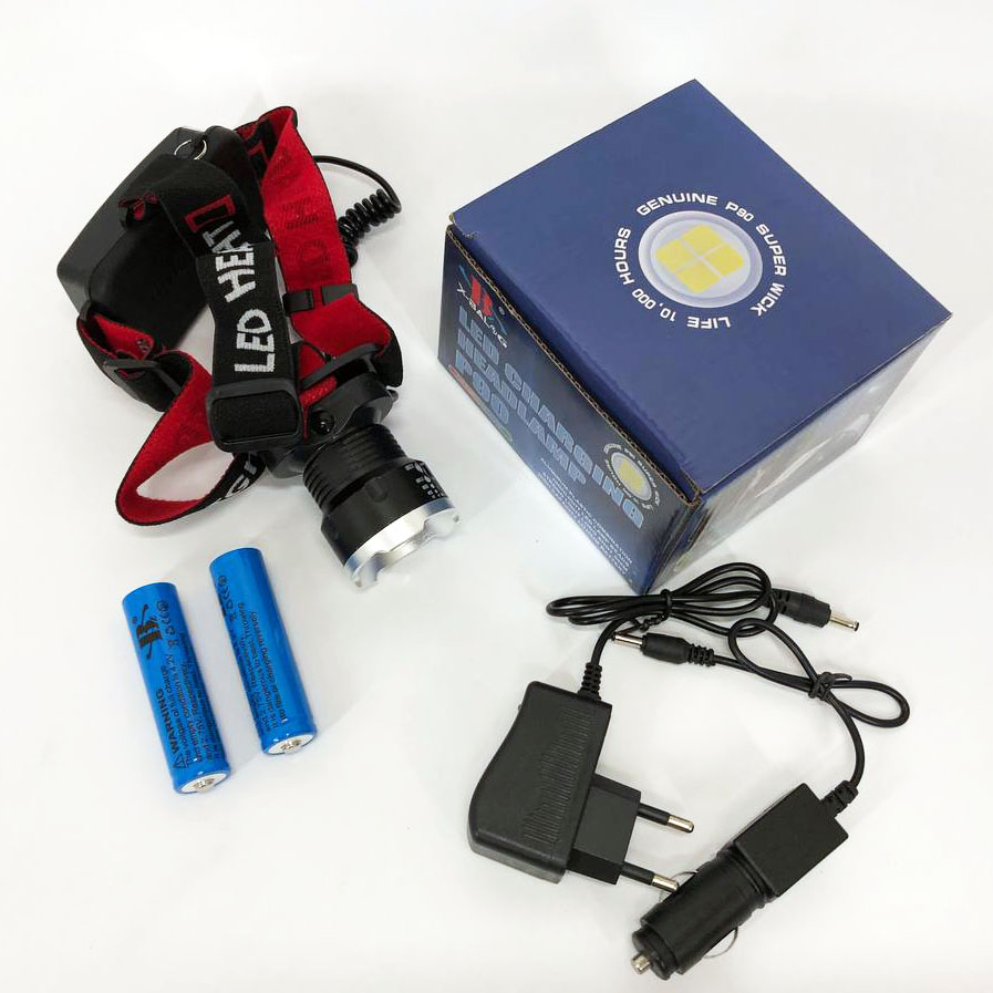Налобний ліхтар X-Balog BL-T07B-P90, потужний тактичний ліхтарик налобний, водонепроникний ліхтар - Зображення 6