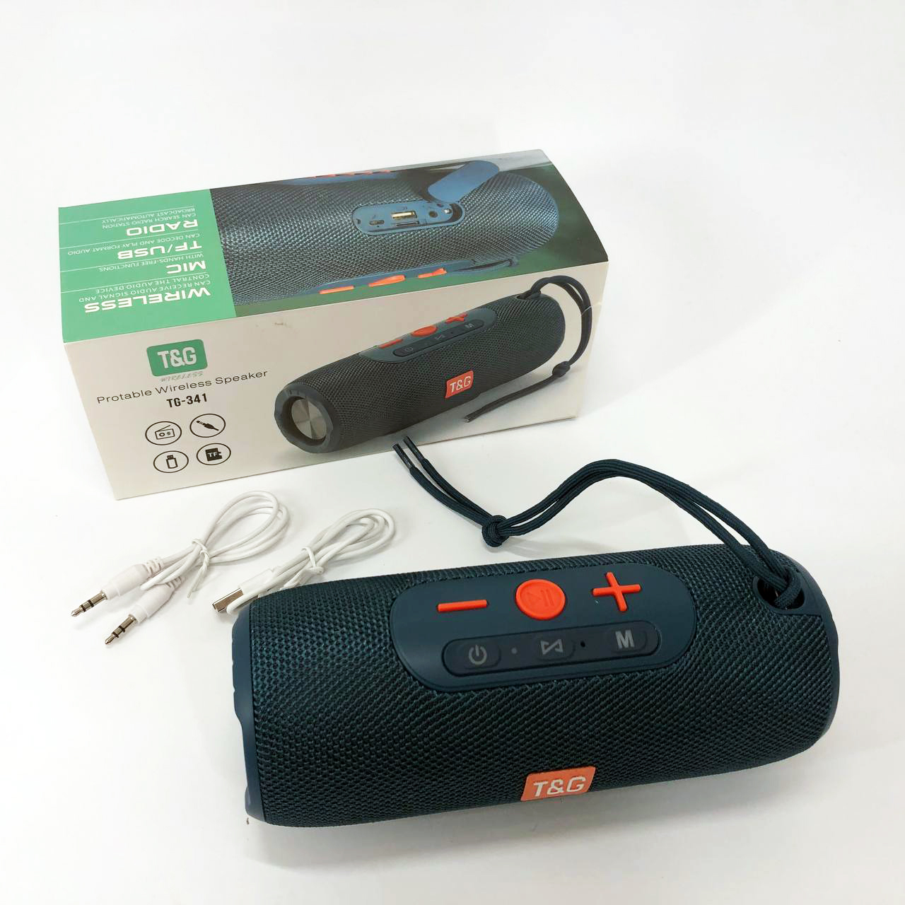 Портативна колонка Bluetooth TG341 зі шнурком, Бездротова колонка портативна потужна. Колір: синій - Зображення 4