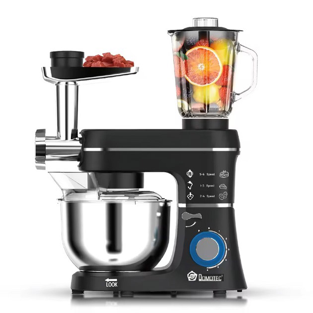 Кухонний комбайн Domotec MS-6676B 5в1 10л 1400Вт міксер/м'ясорубка, стаціонарний планетарний тістоміс 2 Кухонний комбайн Domotec MS-6676B 5в1 10л 1400Вт міксер/м'ясорубка, стаціонарний планетарний тістоміс - Зображення 2