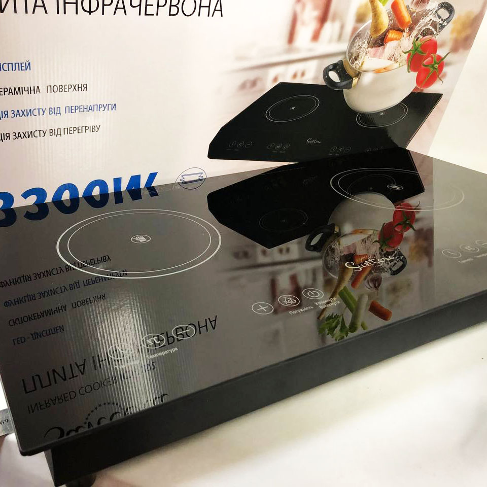 Електроплита велика індукційна на 2 конфорки Suntera ICD-2202 2200 Вт, Електроплита настільна від мережі - Зображення 6