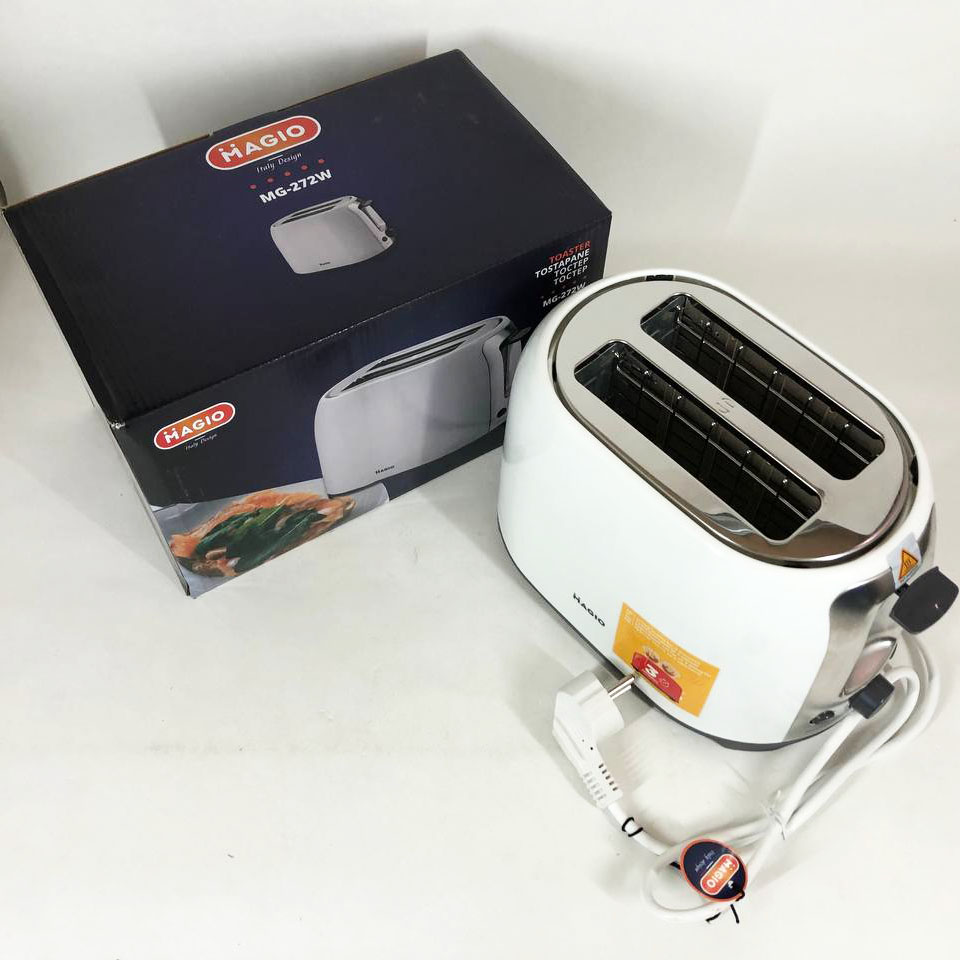 Тостер MAGIO MG-272W 750 Вт, тостер кухонний, тостери для дому, тостерниця, сендвіч-тостери. Колір: білий