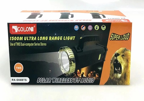 Ліхтар GOLON RX-S66BTS з радіо та сонячною панеллю 4 Ліхтар GOLON RX-S66BTS з радіо та сонячною панеллю - Зображення 4