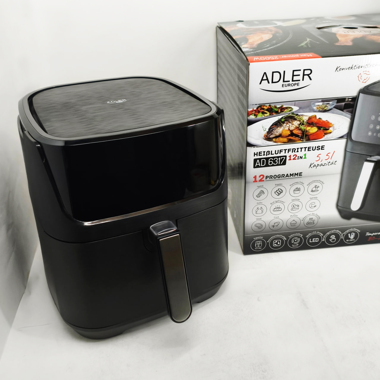 Аерофрітюрниця ADLER AD 6317 5.5Л 2500Вт мультипіч аерогриль - Зображення 4