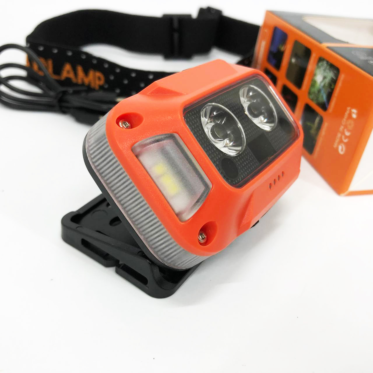 Ліхтар налобний WH-0218-XPG(white+yellow)+SMD(red), Налобний ліхтар для туризму риболовлі та полювання - Зображення 3