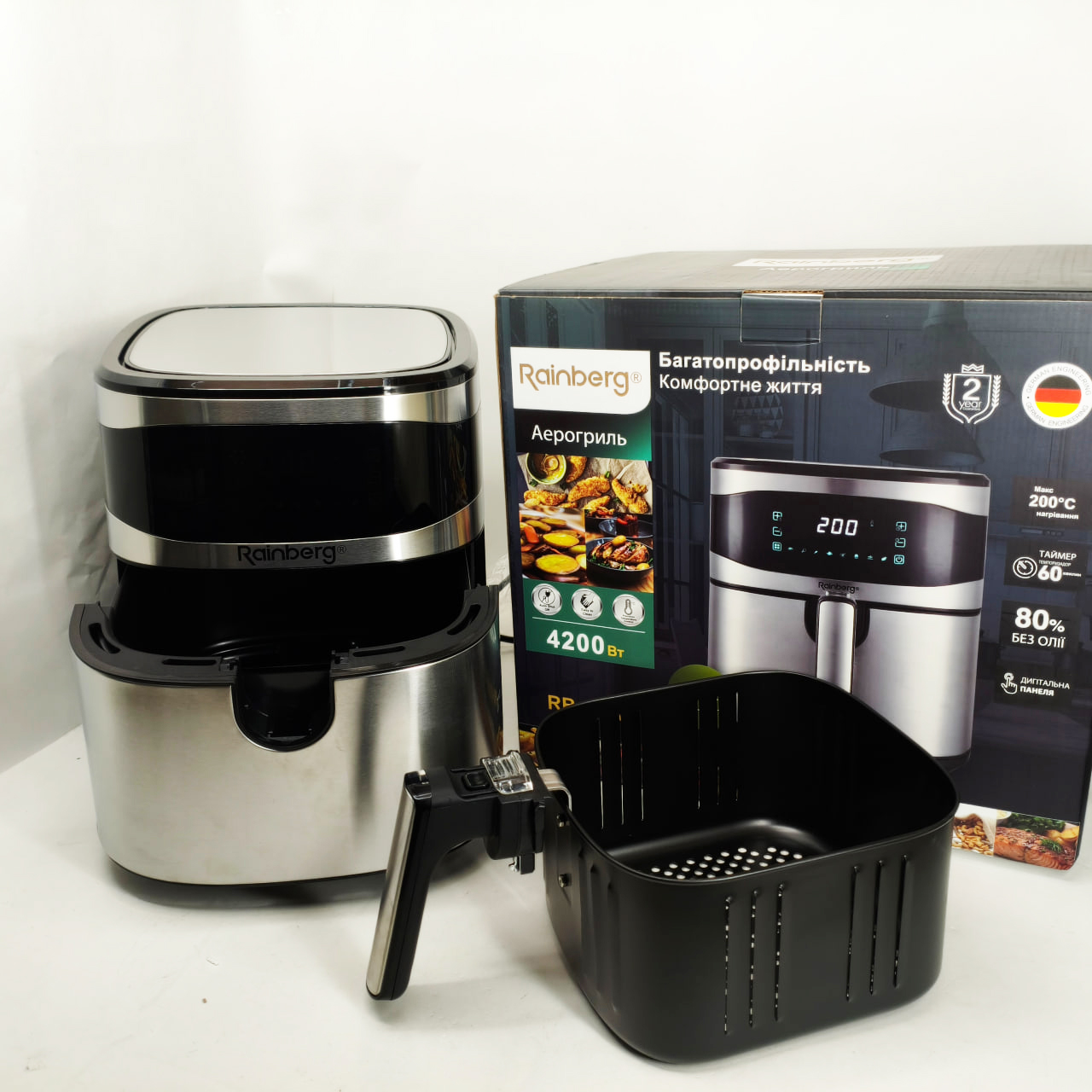 Аерофритюрка Rainberg RB-2330 4200Вт 5 Аерофритюрка Rainberg RB-2330 4200Вт - Зображення 5