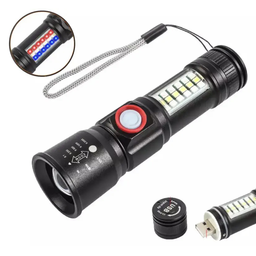 Ліхтар SY-1903C-P50+SMD+RGB Alarm, ЗУ USB, кишеньковий ліхтар із usb зарядкою, надпотужний ліхтарик 1 Ліхтар SY-1903C-P50+SMD+RGB Alarm, ЗУ USB, кишеньковий ліхтар із usb зарядкою, надпотужний ліхтарик