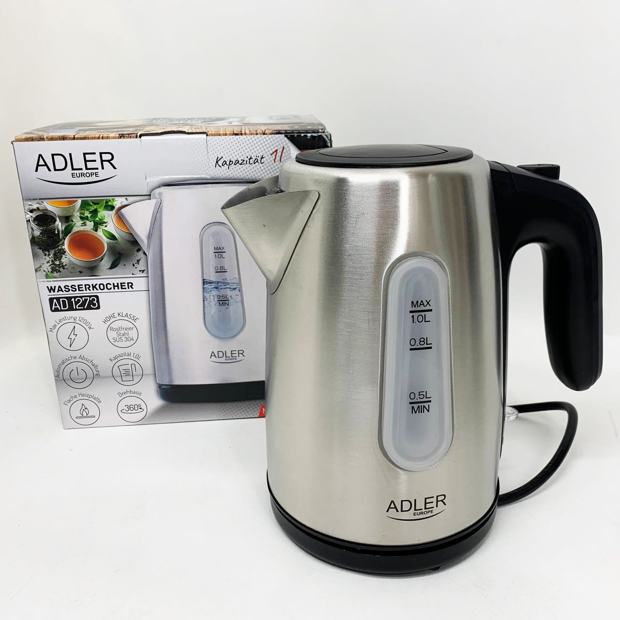 Електрочайник Adler AD 1273 1л 1 Електрочайник Adler AD 1273 1л
