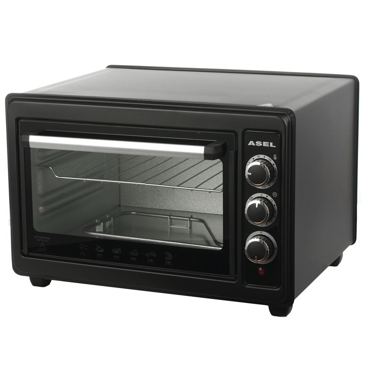 Електрична піч ASEL AF-33-23 1300Вт 33Л Black 1 Електрична піч ASEL AF-33-23 1300Вт 33Л Black