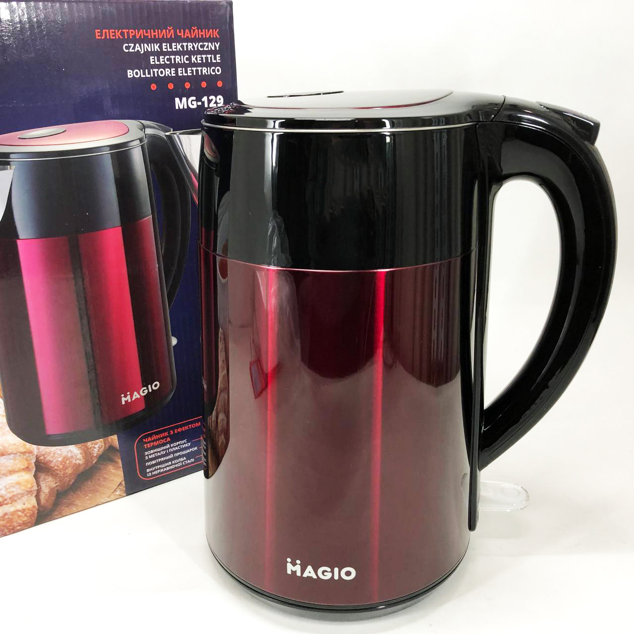 Електрочайник-термос MAGIO MG-129 1.8 л 1850 Вт - Зображення 6