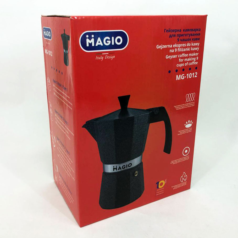 Гейзерна кавоварка Magio MG-1012 450 мл, кавоварка для дому, турка гейзерна для кави, кавник гейзерний - Зображення 7