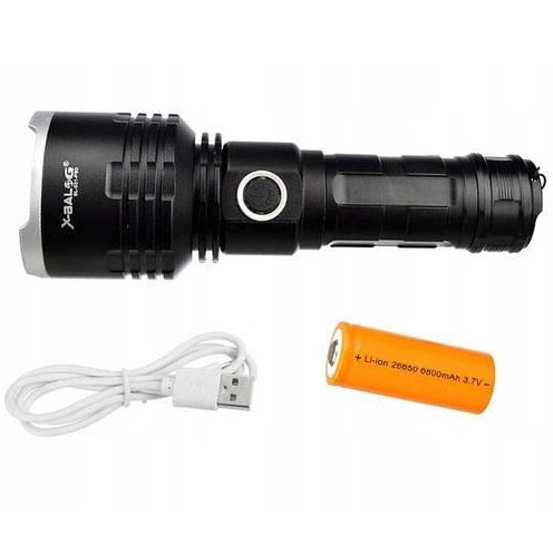Ліхтар поліцейський X-Balog BL-531-P90 1х26650 8800mah USB/microUSB/ 3хААА R3 функція Power Bank 4 Ліхтар поліцейський X-Balog BL-531-P90 1х26650 8800mah USB/microUSB/ 3хААА R3 функція Power Bank - Зображення 4