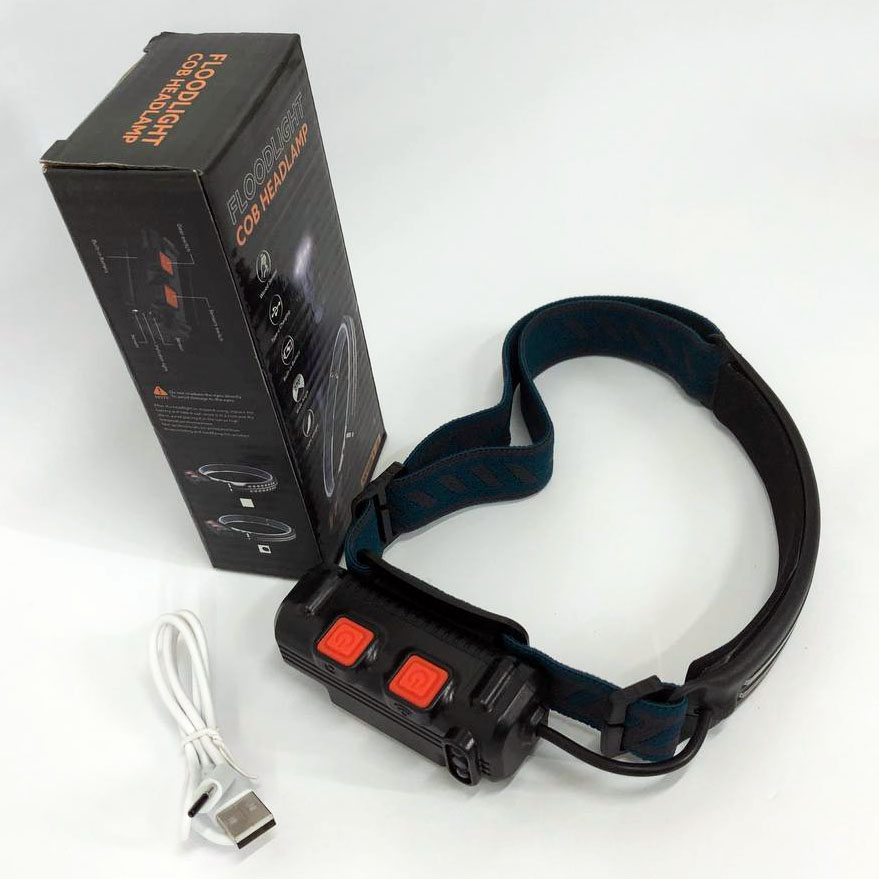 Ліхтар налобний акумуляторний BL-W691-2COB (white/red/RGB) з датчиком руху, потужний ліхтар налобний - Зображення 3