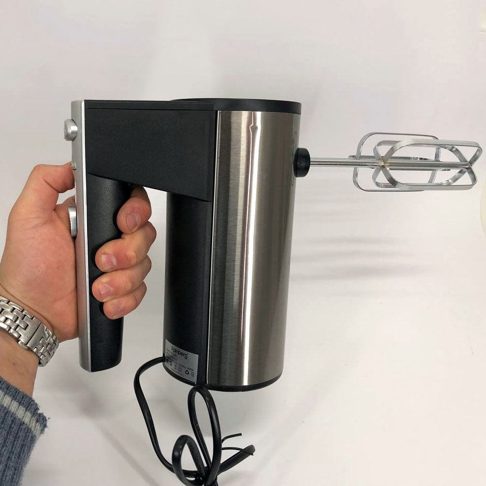 Міксер ручний електричний Rainberg RB-2214 600W 5 швидкостей з підставкою, двовіночковий міксер - Зображення 4