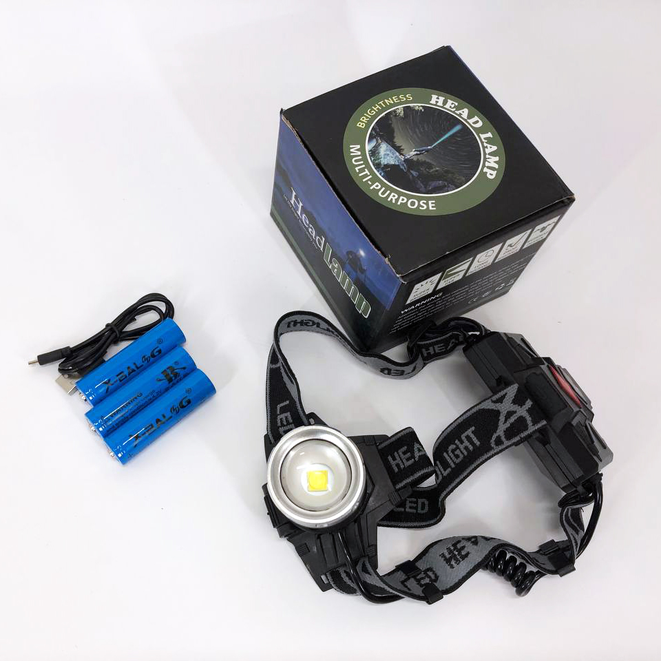 Ліхтарик на голову Bailong BL-8070-P50, LED налобний акумуляторний ліхтар, ліхтар на голову для риболовлі - Зображення 7