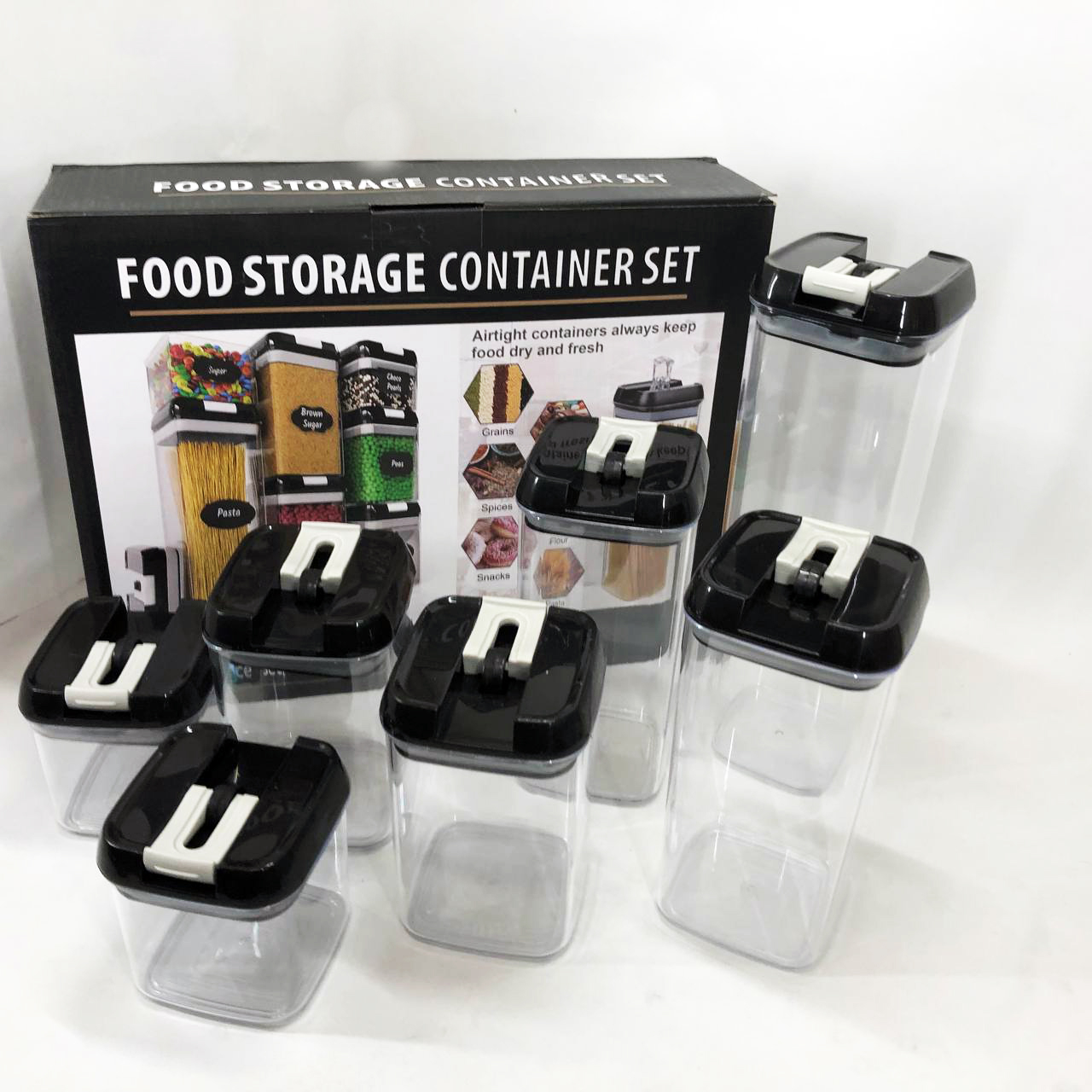 Набір контейнерів для їжі FOOD Storage Container Set на клямках із ущільнювачем із 7 предметів - Зображення 3