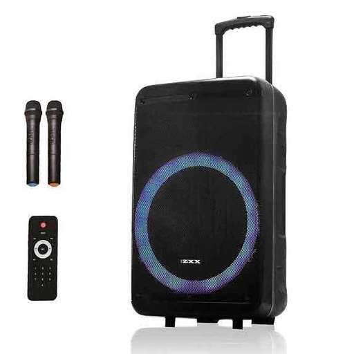 Акустична колонка з акумулятором ZXX-7676 200Вт портативна переносна колонка Bluetooth на колесах 1 Акустична колонка з акумулятором ZXX-7676 200Вт портативна переносна колонка Bluetooth на колесах