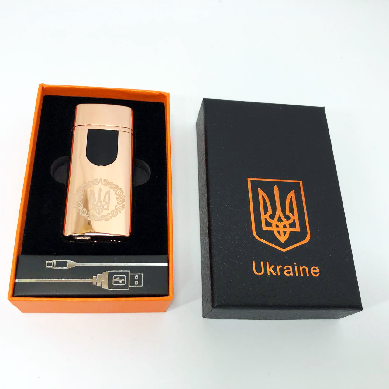 Електрична та газова запальничка Україна із USB-зарядкою HL-435, запальничка незвичайна. Колір: золотий 5 Електрична та газова запальничка Україна із USB-зарядкою HL-435, запальничка незвичайна. Колір: золотий - Зображення 5