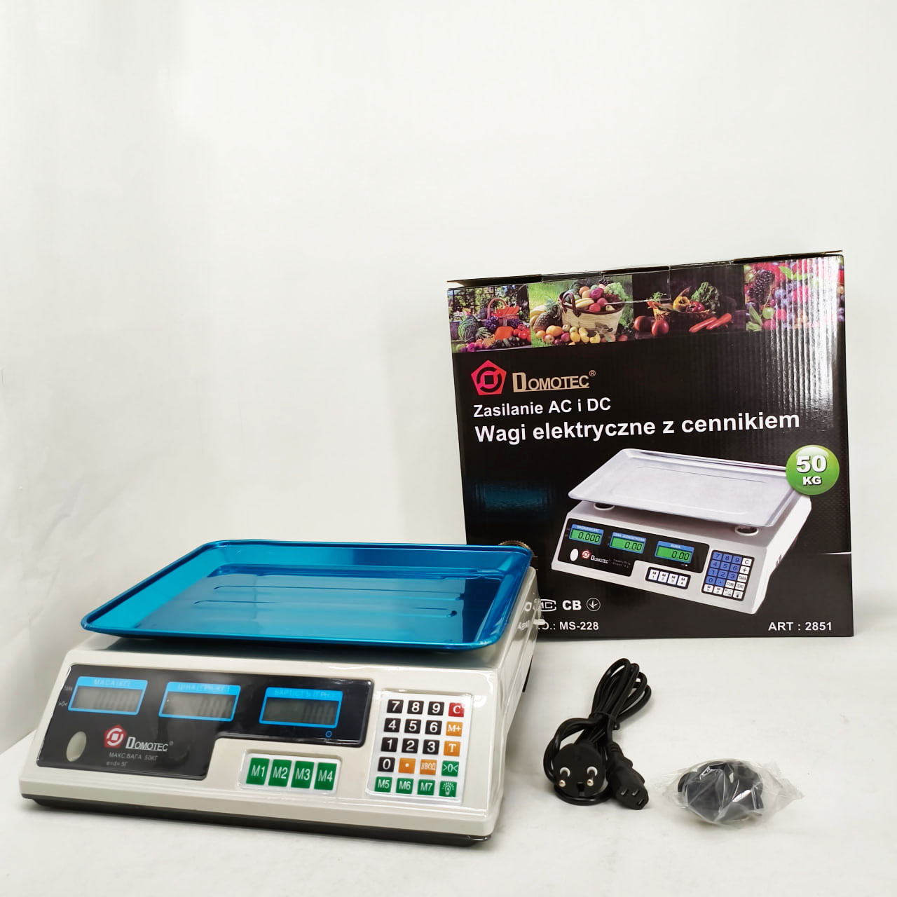 Ваги торговельні платформа DOMOTEC MS-228 до 50кг акумулятор - Зображення 6