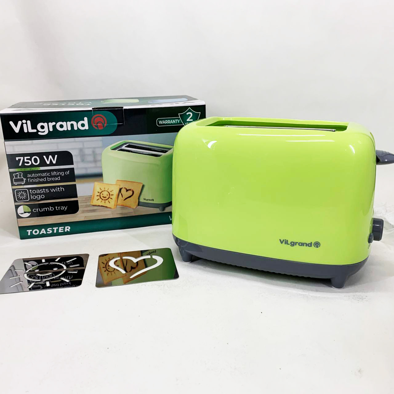 Тостер VILGRAND VT0722P Green - Зображення 3