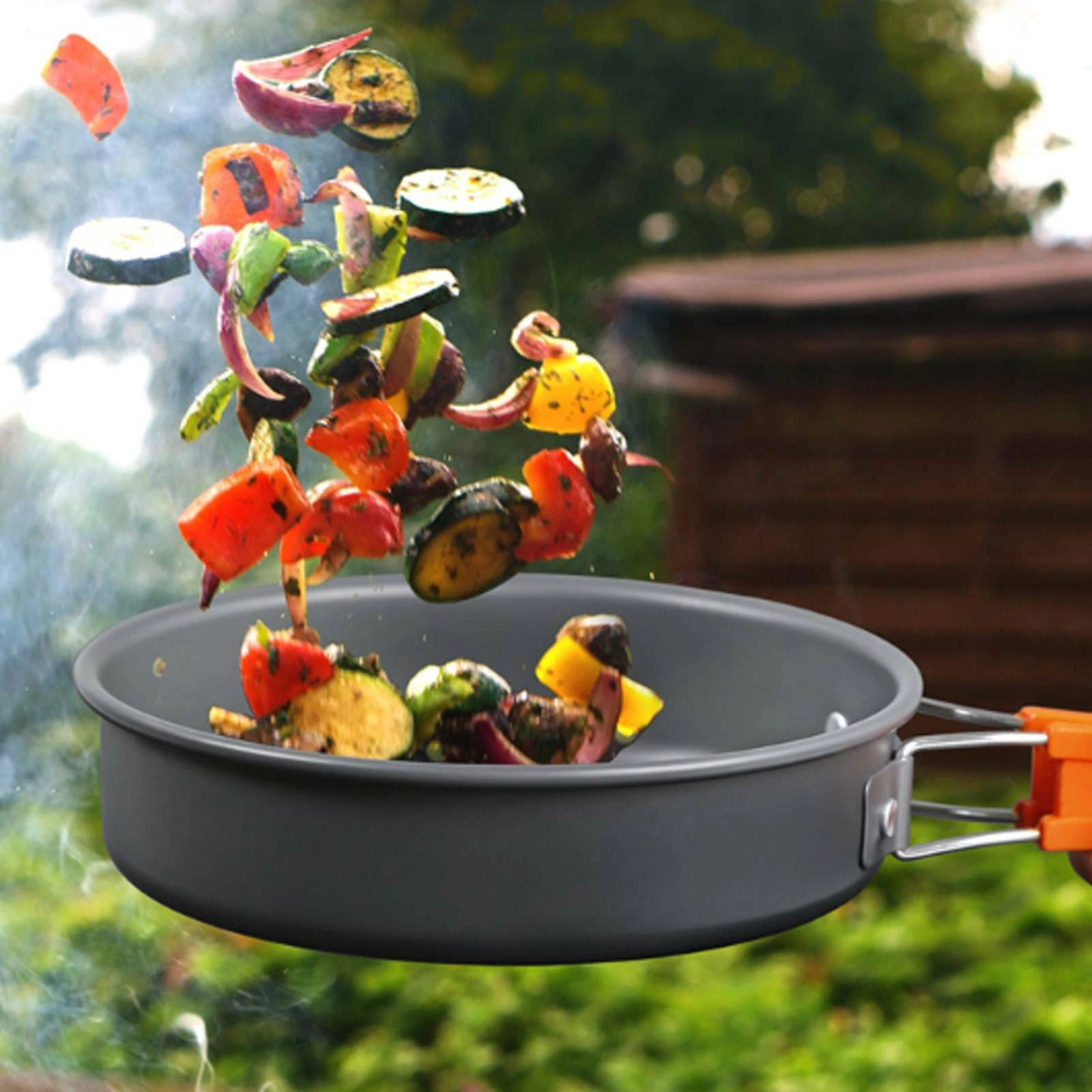 Набір туристичного посуду Camping cooking зі столовими приладами 10 в 1 / Набір посуду для походу, пікніка та риболовлі 4 Набір туристичного посуду Camping cooking зі столовими приладами 10 в 1 / Набір посуду для походу, пікніка та риболовлі - Зображення 4