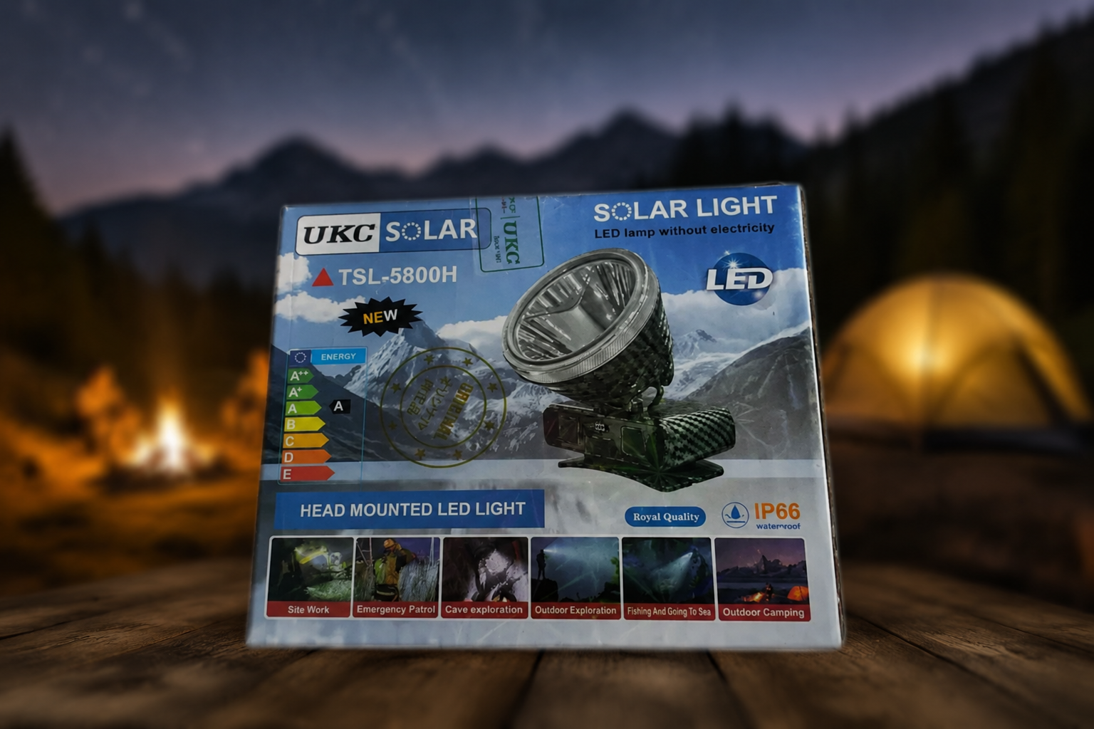 Налобний Ліхтарик TSL 5800h / Акумуляторний ліхтарик UKC / LED із сонячною батареєю та зарядкою від Type-C 4 Налобний Ліхтарик TSL 5800h / Акумуляторний ліхтарик UKC / LED із сонячною батареєю та зарядкою від Type-C - Зображення 4