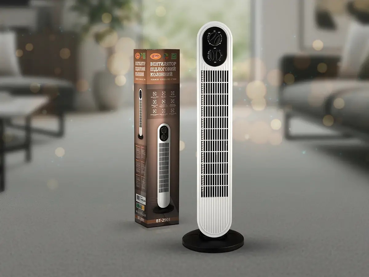 Вентилятор підлоговий колонний Tower Cooling Fan 500Вт BITEK BT-2901 / Кондиціонер для дому та офісу / Підлоговий вентилятор 4 Вентилятор підлоговий колонний Tower Cooling Fan 500Вт BITEK BT-2901 / Кондиціонер для дому та офісу / Підлоговий вентилятор - Зображення 4