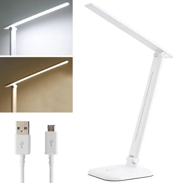 Настільна акумуляторна LED лампа з USB-зарядкою TaigeXin TGX-782 - Зображення 5