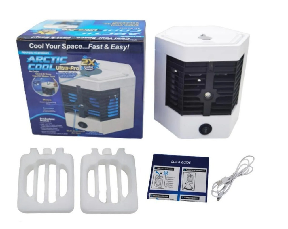 Настільний портативний кондиціонер 5X Arctic Cool Ultra Pro із зволожувачем повітря міні кондиціонер - Зображення 3