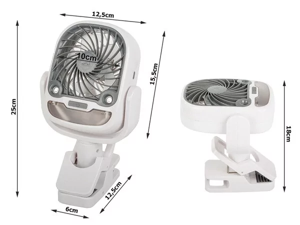 Настільний вентилятор, зволожувач повітря з роз'ємом, USB RGB 2в1 - Зображення 6