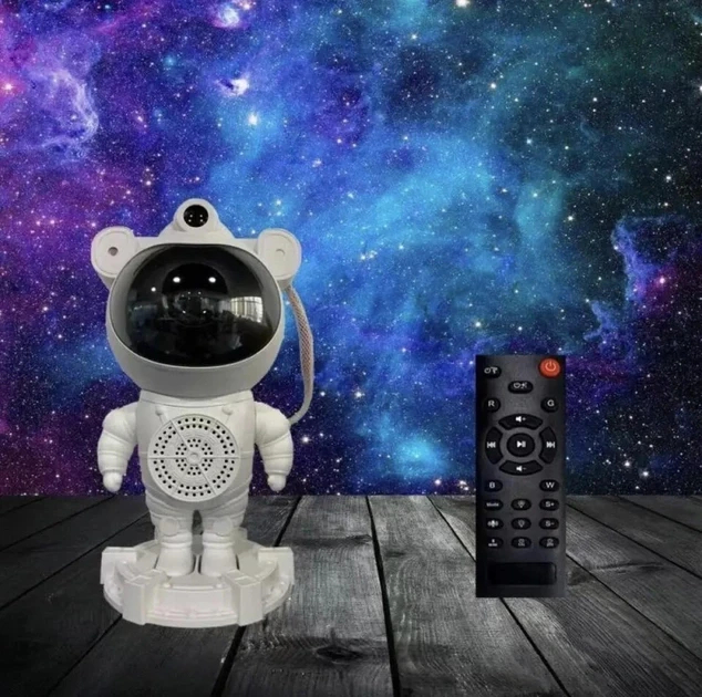 Ночник проектор зоряного неба Астронавт із Bluetooth колонкою Sky Star Astronaut Bambi ZZ-202 - Зображення 7