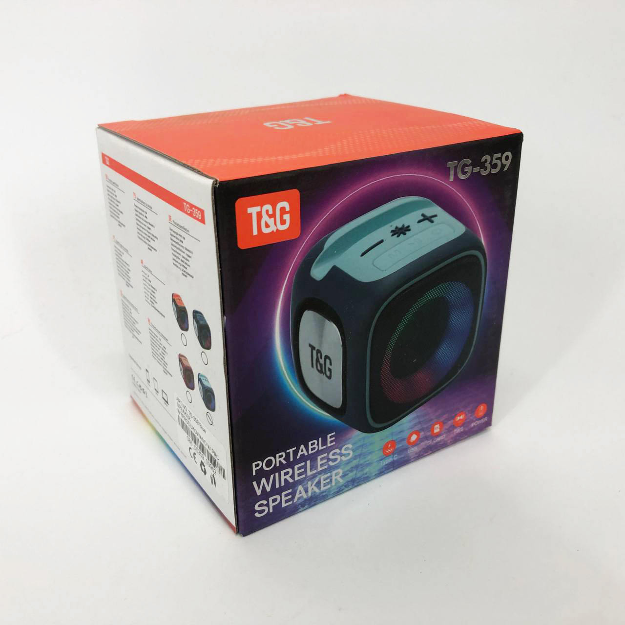 Портативна Bluetooth колонка TG359 7W з підсвічуванням RGB, акумуляторна колонка для музики. Колір: синій 7 Портативна Bluetooth колонка TG359 7W з підсвічуванням RGB, акумуляторна колонка для музики. Колір: синій - Зображення 7