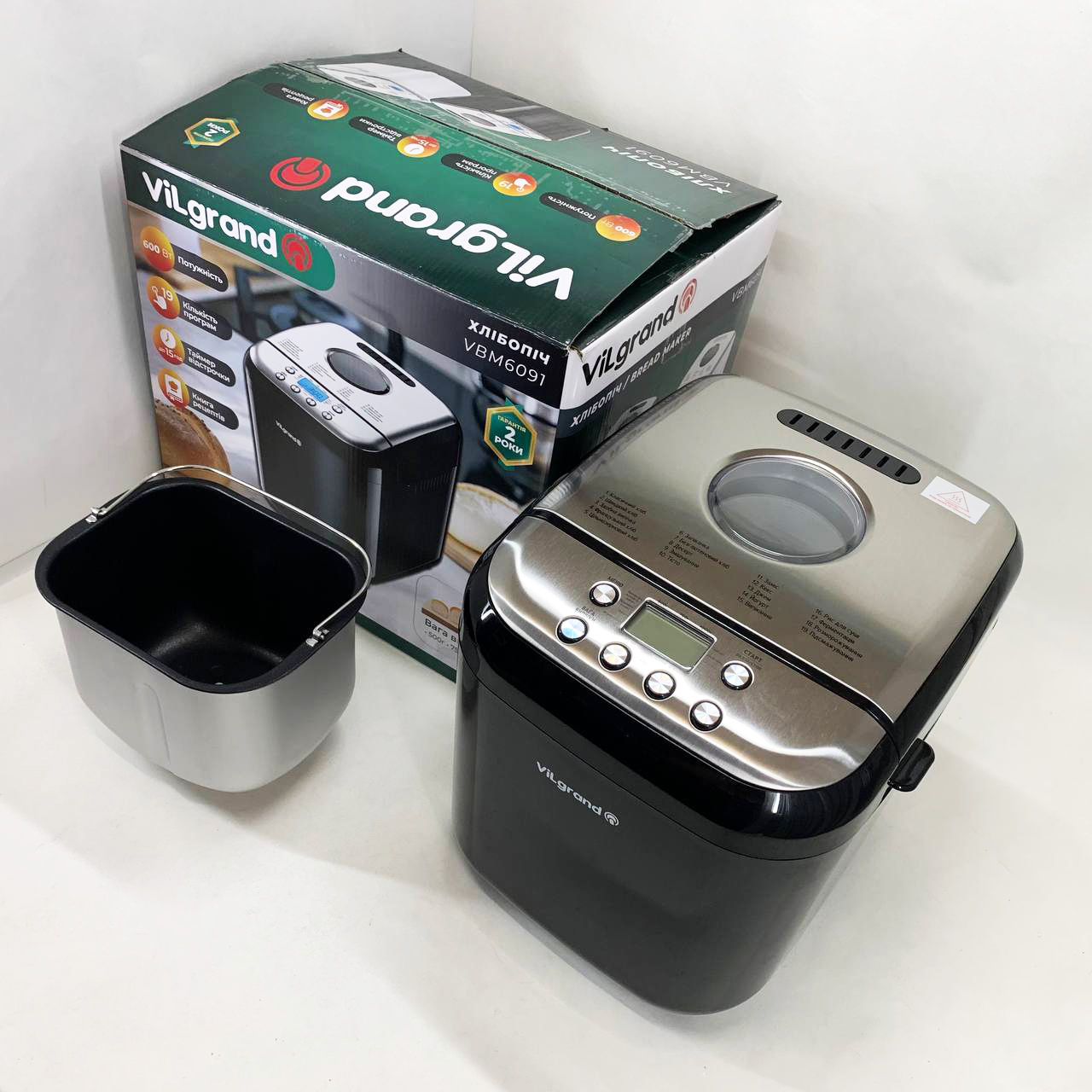Хлібопічка ViLgrand VBM6091. Колір: чорний - Зображення 3