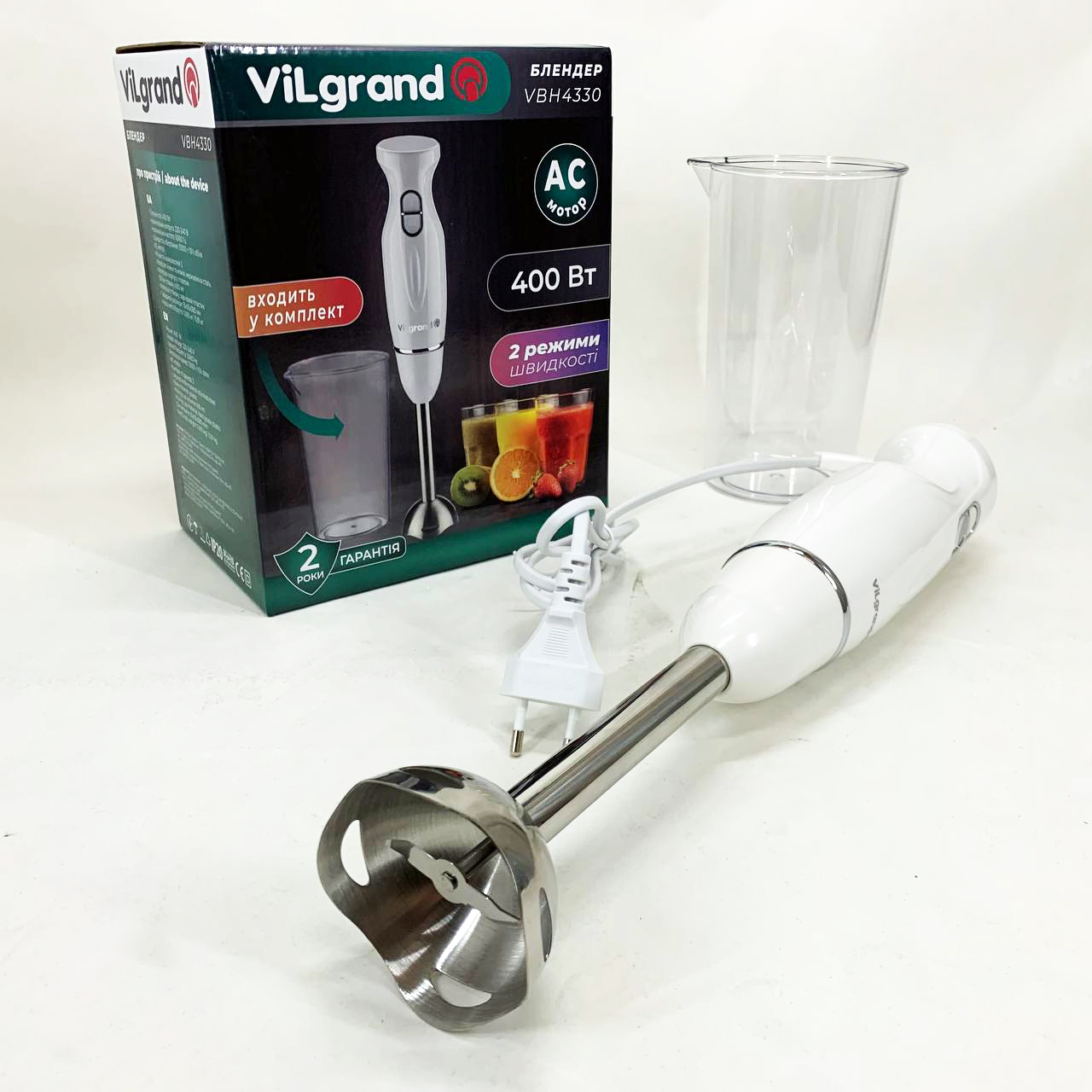 Блендер ViLgrand VBH4330 White 1 Блендер ViLgrand VBH4330 White