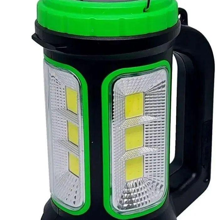 Кемпінговий ліхтар XBL 818C-3W+COB, Ліхтарик акумуляторний кемпінговий, Ліхтар-світильник. Колір: зелений - Зображення 5