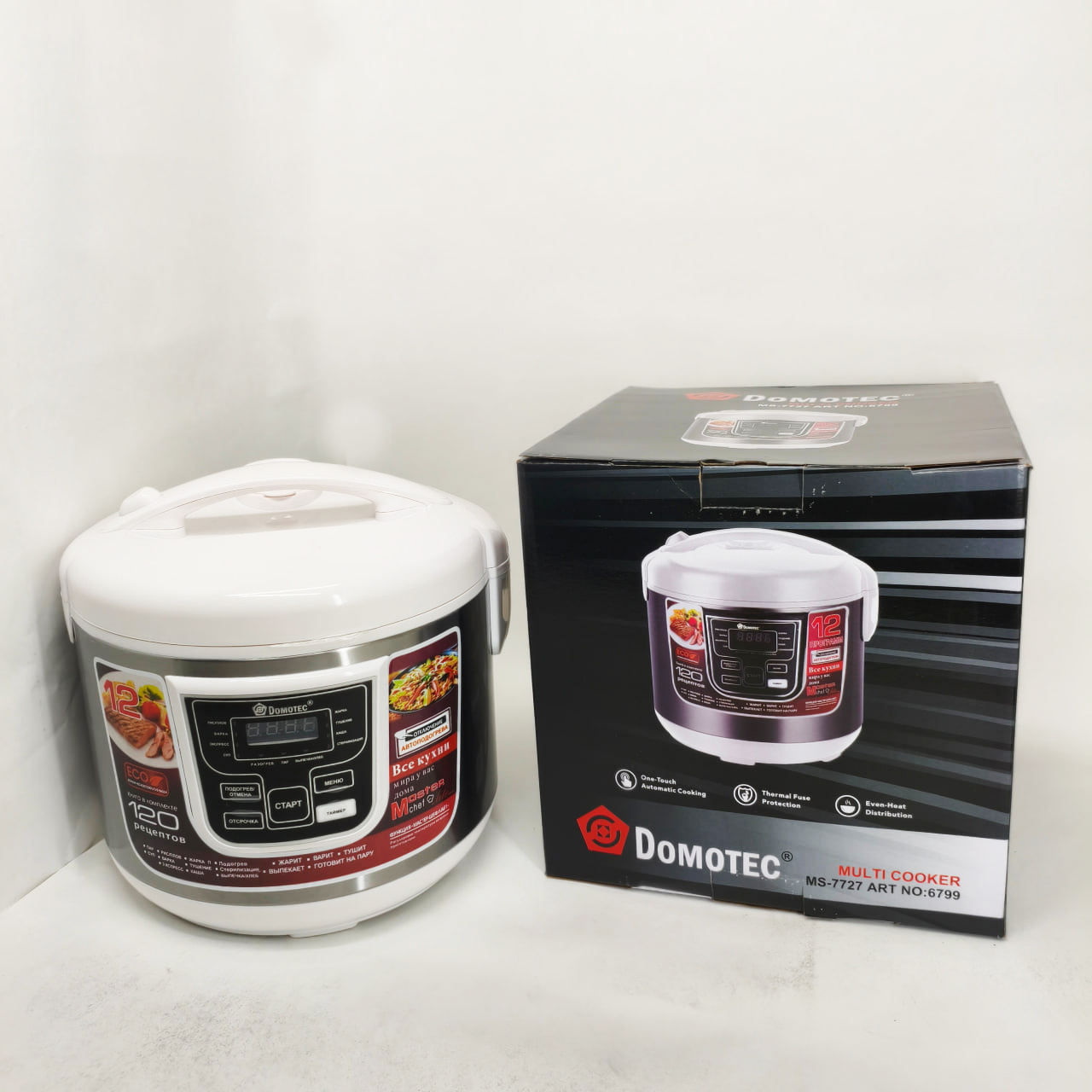 Мультиварка Domotec MS-7727 5л 900Вт 12 режимів, Мультиварка електрична кухонна з чашею - Зображення 4