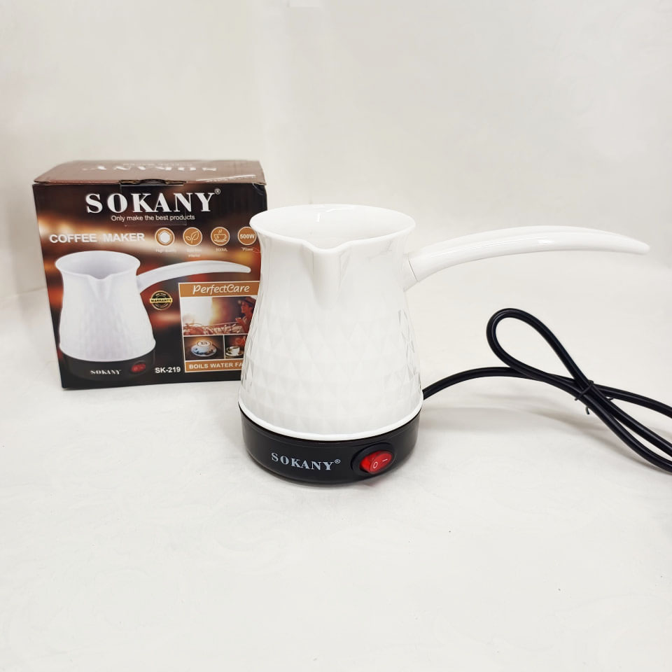 Електрична турка Sokany SK-219 500мл 500Вт для кави White - Зображення 5