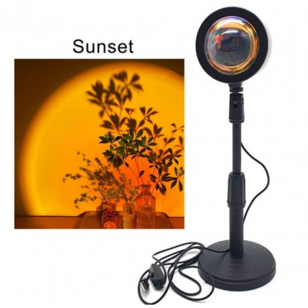Лампа Атмосферна Проекційний Світильник ЗАМОВЛЕННЯ Atmosphere Sunset Lamp ефект веселки, Лампа ефект сонця - Зображення 3