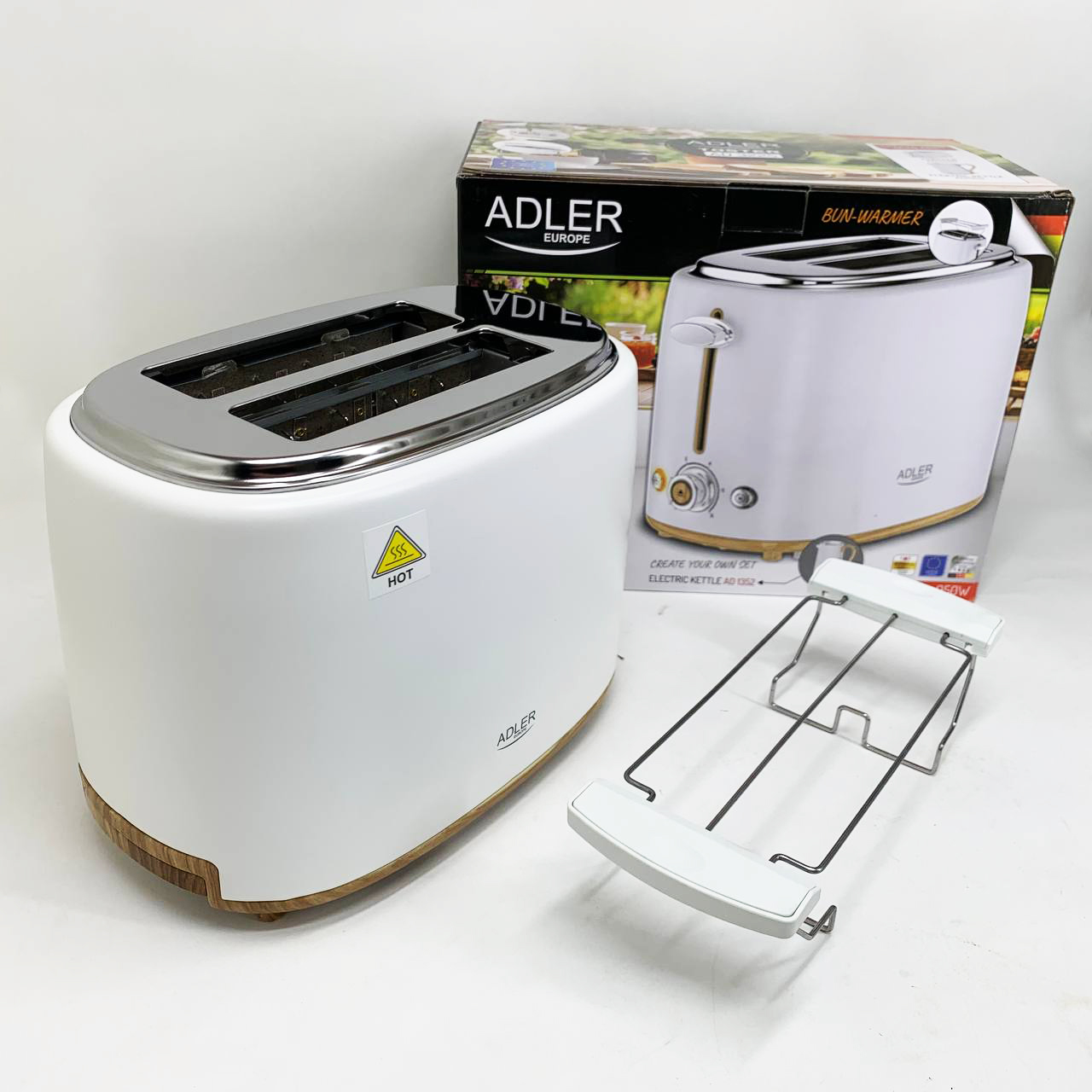 Тостер з решіткою для булочок Adler AD 3225, 6 рівнів обсмажування 950Вт 2 Тостер з решіткою для булочок Adler AD 3225, 6 рівнів обсмажування 950Вт - Зображення 2