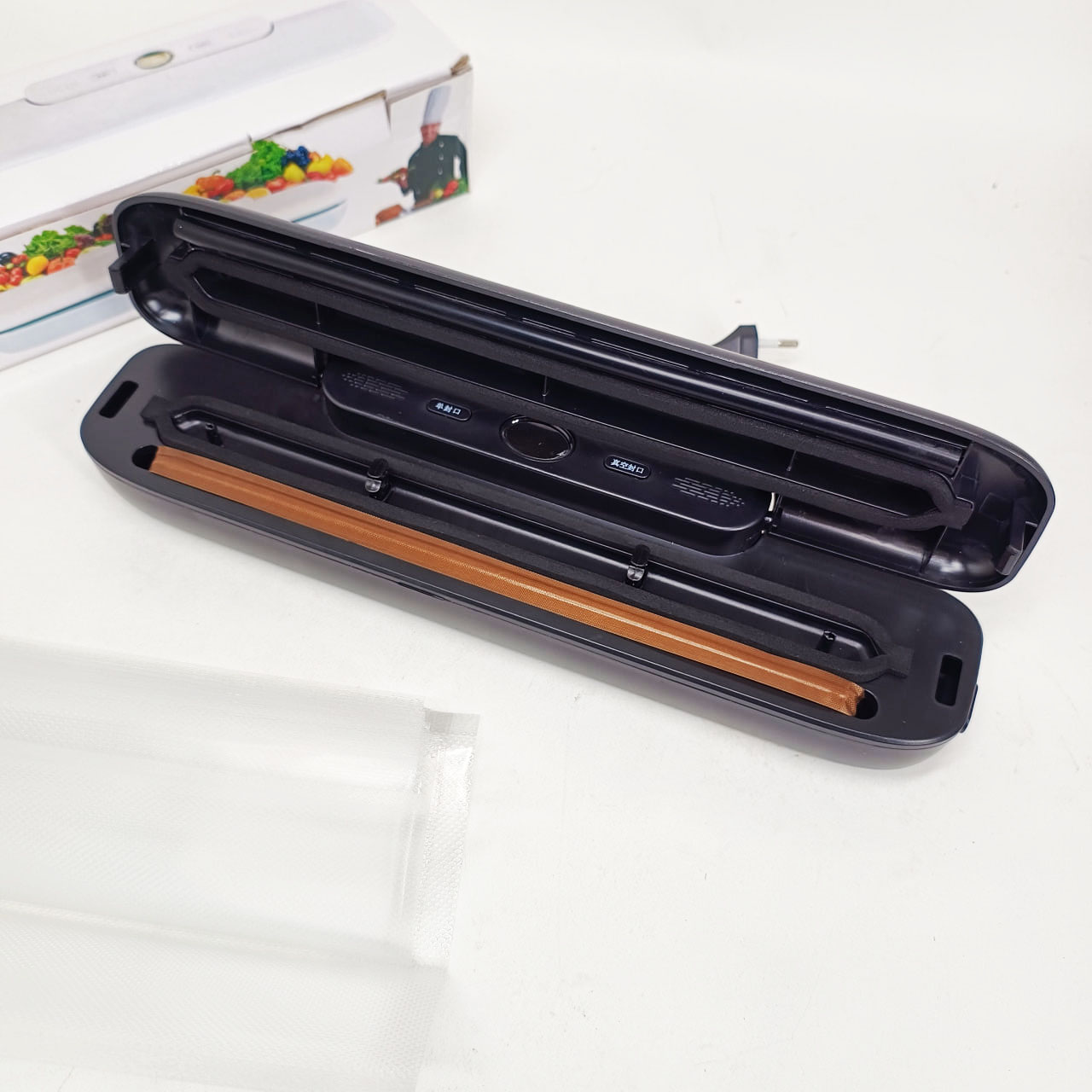 Вакуумний пакувальник автоматичний з дисплеєм Vacuum sealer NEW BLACK 6 Вакуумний пакувальник автоматичний з дисплеєм Vacuum sealer NEW BLACK - Зображення 6