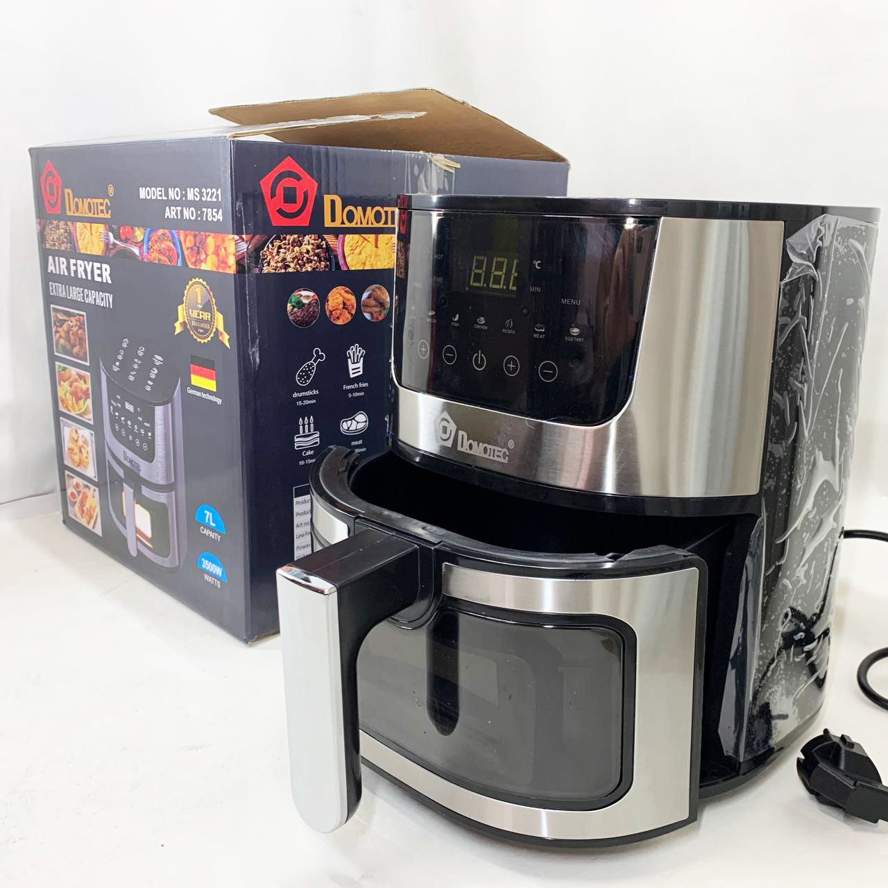 Аерофритюрка для смаження без масла Domotec MS-3221 3500Вт 7л - Зображення 4