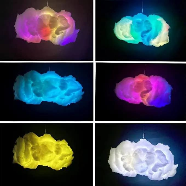Підвісний 3D LED світильник у вигляді хмари з пультом - Зображення 4