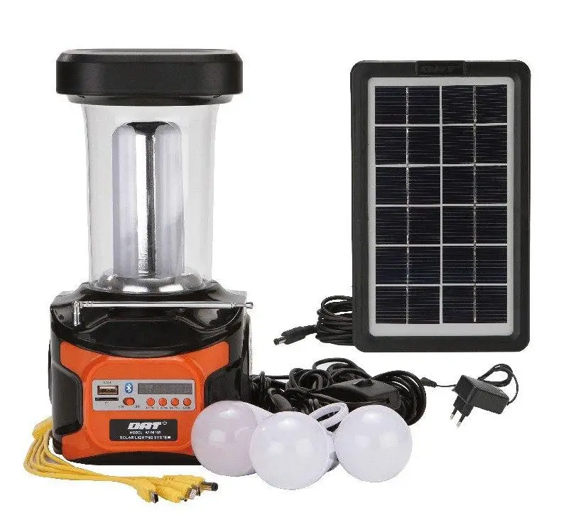 Портативна сонячна автономна система Solar Light DT-9016 панель похідний ліхтар повербанк - Зображення 3