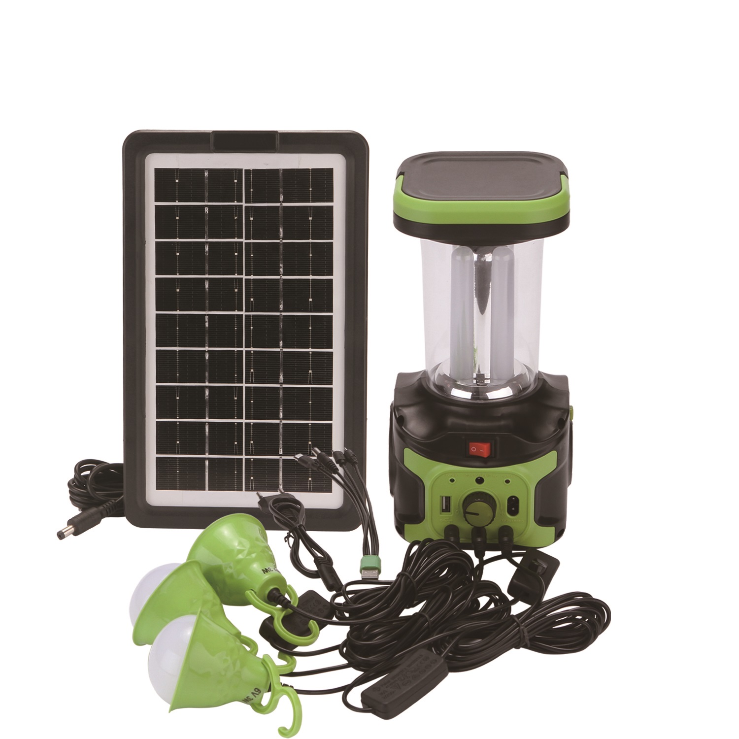 Портативна сонячна автономна система Solar Light DT-9016 панель похідний ліхтар повербанк
