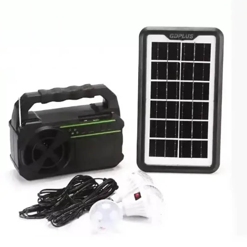 Портативна сонячна автономна система Solar Light DT-9018 панель похідний ліхтар радіо повербанк - Зображення 6