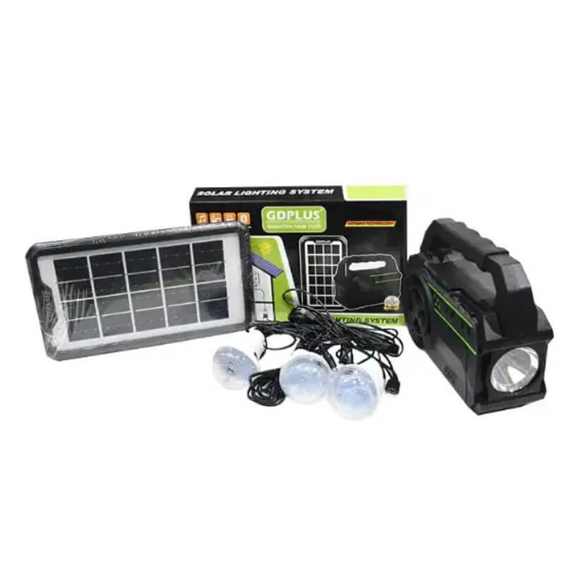 Портативна сонячна автономна система Solar Light DT-9018 панель похідний ліхтар радіо повербанк
